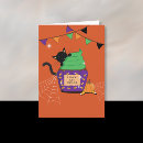 Recherche de illustration halloween cards Chat noir