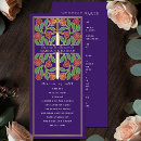 Search for purple and gold wedding programs Floral