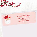 Search for cowboy hat return address labels Western