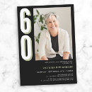 Search for photo 60th birthday invitations Minimal