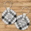 Search for black white checkered keychains Plaid