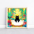 Search for cat bath art Cats