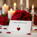 Search for heart shaped wedding place cards Black and white