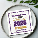 Search for purple and gold napkins Graduate