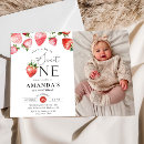 Search for berry sweet one 1st birthday invitations Strawberries