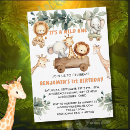 Search for one wild year invitations Baby boy
