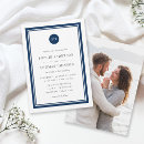 Search for navy blue border wedding invitations Nautical