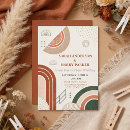 Search for abstract boho wedding invitations Summer fall autumn