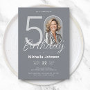 Search for silver 50th birthday invitations Fifty fiftieth