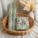 Search for vintage botanical wrapping paper Green