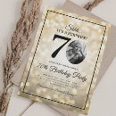 Search for surprise 70th birthday invitations Gold