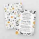 Search for halloween baby shower cards invites Bats