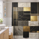 Search for black and white marble shower curtains Geometric