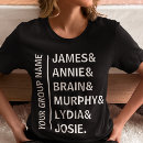 Recherche de liste tshirts Noms personnalisés