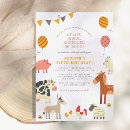 Search for oink baa moo birthday invitations Gender neutral