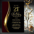 Search for maroon black birthday invitations Gold