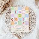 Search for sunshine 1st birthday invitations One happy girl