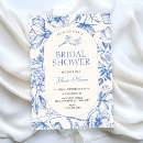 Search for artistic bridal shower invitations Blue