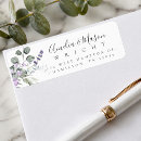 Search for purple green return address labels Script typography