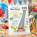 Search for race track birthday invitations Boy