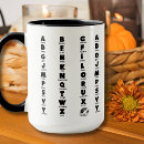 Search for alphabet letter mugs Black