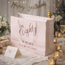 Search for 80th birthday gift bags Rose gold