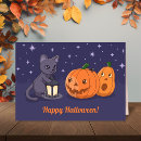Search for cartoon halloween cards Black cat