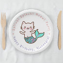 Search for cat birthday plates Purrmaid