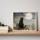 Search for black cat halloween posters Artistic