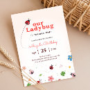 Recherche de de coccinelle anniversaire invitations Floral