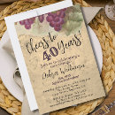 Search for cheers to 40 years invitations Watercolor