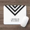 Recherche de chevron moderne tapis souris Noir