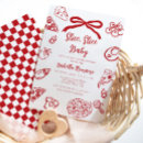 Search for pizza baby shower invitations Red