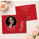 Recherche de feuille rouge invitations Simple