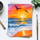 Search for sunset painting postcards Watercolor