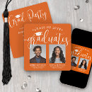 Search for orange graduation invitations Modern minimalist