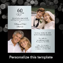 Search for surprise 60th anniversary invitations Elegant