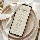 Search for retro wedding menus Elegant