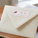 Search for pink stripe return address labels Elegant