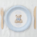Search for teddy bear paper plates Blue bow