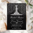 Search for black and silver bridal shower invitations Bride