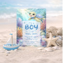 Search for aqua baby shower invitations Under the sea