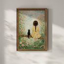 Search for girl in garden posters Vintage