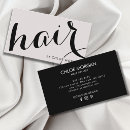 Search for pearl business cards Hair stylist