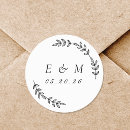 Search for laurel wreath monogram stickers Elegant
