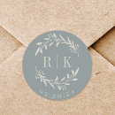 Search for monogram wreath stickers Dusty blue