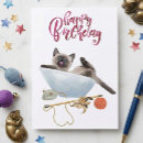 Search for siamese cat birthday cards Watercolor