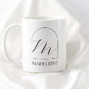 Search for m initial mugs Black and white