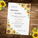Search for simple sunflower wedding invitations Modern simple typography