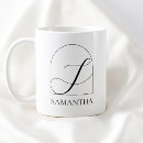 Search for monogram s mugs Black and white